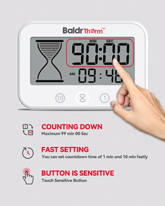 BaldrTherm - Reloj Hidrométrico en <span class=keywords><strong>Tiempo</strong></span> <span class=keywords><strong>Real</strong></span>, Termómetro, IP67, Resistente al Agua, Temporizador Digital, Pantalla LCD, Batería AAA, Cocina, 1-6 Horas - Product Image 2