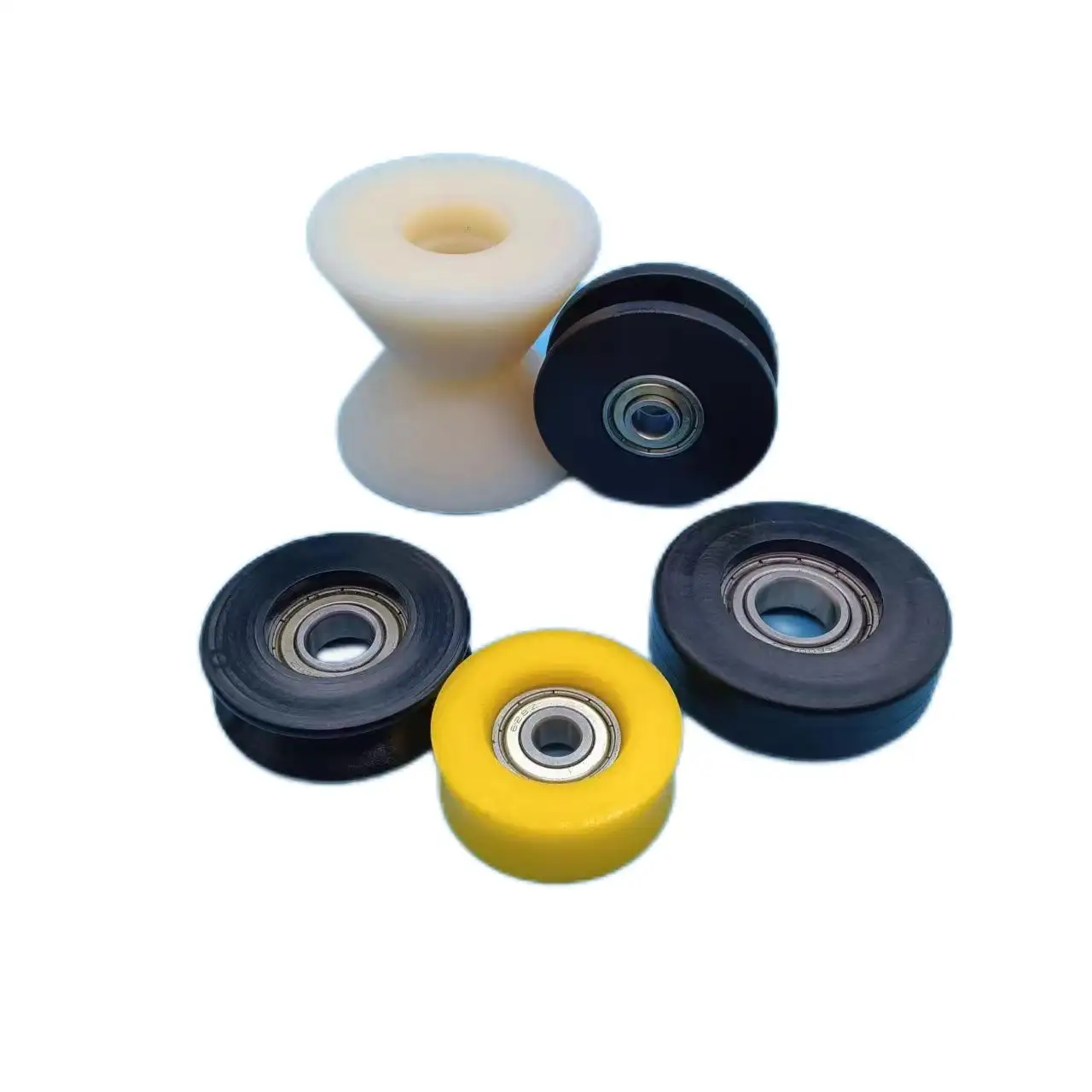 Custom OEM plastic pulley u or v groove pulley with bearing