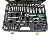 Jeu de clés à douilles réglables pour réparation automobile CR-V de 131 pièces avec coffret rigide, outils métriques OEM à commande manuelle