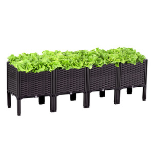 DareFish - Bac de <span class=keywords><strong>Jardin</strong></span> Surélevé Auto-Arrosant en PP Écologique avec Trous de Drainage - Kit de Jardinière pour Fleurs - Product Image 6