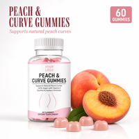 Gummies OEM Peach and Curve, 60 unités, véganes, vitamine E, marque privée