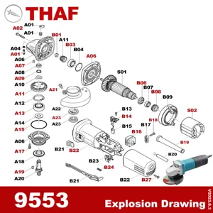 Pour <span class=keywords><strong>Makita</strong></span> accessoires pour outils électriques plaque de déflecteur de remplacement pour meuleuse d'angle modèles 9553 9553NB 9553HB 9553HN pièces de rechange - Product Image 5
