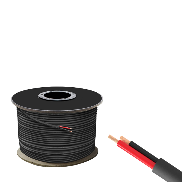 High Fidelity Speaker Cable 2x2.5mm OFC Copper Conductors PVC Insulation Gold Plated Connectors Hi-Fi Audio Systems 100 Meters