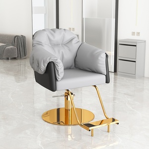 Poltrona da Barbiere in Pelle Sintetica Regolabile con Braccioli, Struttura in Metallo, Design Moderno per Tintura e Permanente - Product Image 5