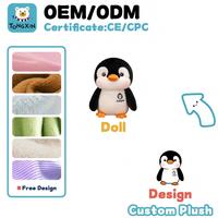 Marionnette de main pingouin au design moderne, très vendue, marionnette de main poisson en peluche personnalisée, marionnette de main animal populaire, petite, CPC CE OEM