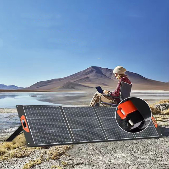 Fast Delivery 200W Monocrystalline Foldable Solar Panel with >22.5% Efficiency Portable Outdoor Design for Power Stations