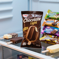 Sacs en Mylar de qualité alimentaire avec fermeture thermique, finition brillante, impression personnalisée, pour emballage de chocolat et de crème glacée