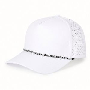 หมวกเบสบอลแบบมีรูระบายอากาศ ตัดด้วยเลเซอร์ พร้อมเชือก ปักโลโก้ธุรกิจตามสั่ง ผลิตจากโพลีเอสเตอร์ 100% กันน้ำ เหมาะสำหรับเล่นกีฬา ขายส่ง - Product Image 5