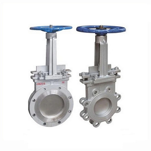 Válvula de cuchilla industrial de acero inoxidable o hierro fundido con bridas tipo Lug para lodos - Product Image 1