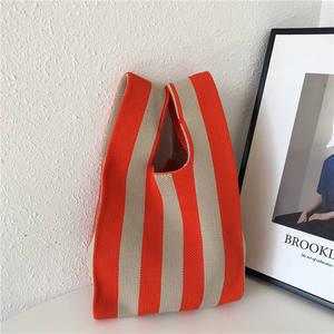 Bolso de tiras de punto para mujer, bolsa de mano de ganchillo hecho a mano, para <span class=keywords><strong>invierno</strong></span> y <span class=keywords><strong>otoño</strong></span>, <span class=keywords><strong>2022</strong></span> - Product Image 3