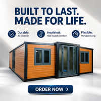Casas Prefabricadas de Fábrica, Villa de 2 Habitaciones con Estructura de Acero, Estándar Europeo, Australiano y Estadounidense, Casa Contenedor Prefabricada Modular Portátil y Expandible