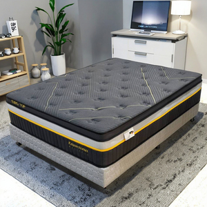 Matelas à ressorts noirs de 14 pouces, fabricant grossiste, matelas orthopédique de luxe, matelas compressé enroulable, matelas Queen <span class=keywords><strong>King</strong></span> - Product Image 1