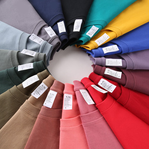 180 Gsm de alta calidad 100% algodón de talla grande para hombre Camisetas con estampado bordado personalizado en blanco Unisex camiseta de gran tamaño - Product Image 2