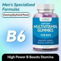 Bonbons Gommeux Véganes Sans Sucre pour la Prise de Poids – Compléments Vitaminiques Multi-Vitamines pour Hommes et Personnes à Goût Exigeant