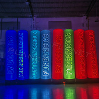 La colonne lumineuse changeante gonflable de publicité Offre Spéciale extérieure a mené le tube de foudre de pilier pour le club