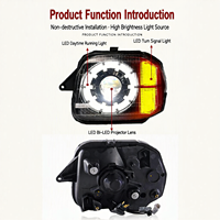 Conjunto de Faros Delanteros LED Modificados con Luces de Circulación Diurna y Señales de Giro para Suzuki Jimny 2007-2015