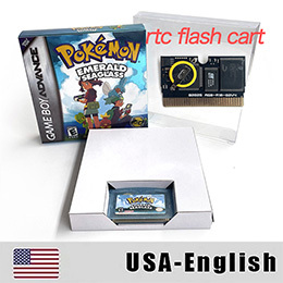ตลับเกม USA Version EMERALD SEAGLASS RTC Flash cart Real Time Clock สำหรับเครื่องเล่นเกม GBA ภาษาอังกฤษ - Product Image 5