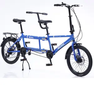 New Design 2 Persons Folded Tandem Bicycle 2 Seats double seats Folding Bike Surrey Bicycle