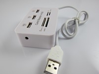 Lector de Tarjetas USB 3.0, Hub USB Multifuncional con Ranuras SD, Micro SD, MS y M2 para Laptop y PC