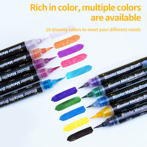 Nhấp nháy mềm-tip kim loại đánh dấu không thấm nước phác thảo long lanh Acrylic bút cho sinh viên thiết kế đặc biệt thiết lập cho bức tranh viết - Product Image 5