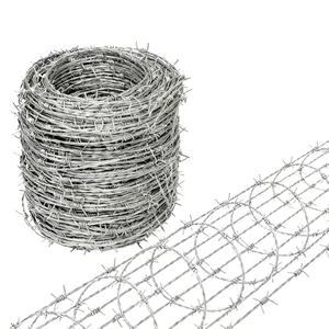 Alambre de Acero Galvanizado por Inmersión en Caliente de Tres Hilos con Torsiones Opuestas, Alambre de Púas BWG 15 # (1.8MM) Aproximadamente 300m  22kg - Product Image 3