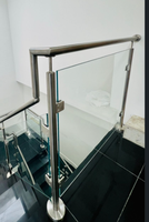 Poteau de balustrade en verre d'acier inoxydable de vente chaude de BNS avec des pinces