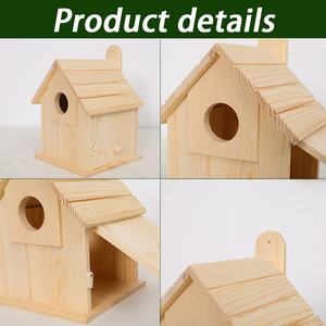 Fabrika sıcak satış zarif el yapımı çevre dostu Modern cilalı ahşap duvar asılı kuş ev-avlular için bir zevk - Product Image 6