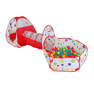 Tente de jeux 3 en 1 pour enfants, Kit avec <span class=keywords><strong>Tunnel</strong></span> avec <span class=keywords><strong>piscine</strong></span> à balles, abri de jeu pour tout-petits - Product Image 2