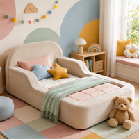 Lit en mousse pour enfants avec cadre rembourré en mousse haute résilience pour la chambre des enfants et l'usage domestique en intérieur