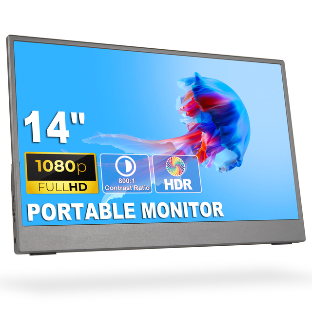 14 Inch IPS Portable 1080P Monitor with FHD Resolution HDR Support Type-C Power Delivery for Mobile Use Wholesale Bulk Purchase