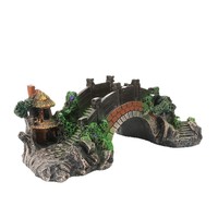 Mini Ornement en Résine en Forme de Pont en Bois Suspendu, Décoration d'Aquarium Rocaille, Accessoire de Scène pour Micro-Paysage Bonsaï