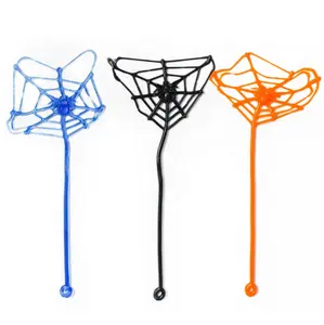 7,5 Zoll TPR weiches Material mit kreisförmiger Hand Spinnennetz klebrig elastisch dehnbar Halloween Dekompression spielzeug für Kinder