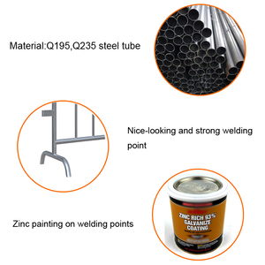 Attività di sicurezza per eventi pieghevoli pesanti utilizzata barriera pedonale per il controllo della folla zincata a caldo - Product Image 5