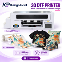 Imprimante DTF A3 à tête unique XP600, largeur d'impression 330 mm, 2880 dpi, machine d'impression par transfert de film PET de bureau pour t-shirts
