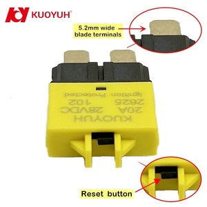 ฟิวส์แบบใบมีด KUOYUH รุ่น 102 แรงดันต่ำ แบบรีเซ็ตด้วยมือ  วัสดุพลาสติก  ขนาด 3-30A  ความสามารถในการตัดวงจร 3kA สำหรับยานยนต์ - Product Image 2