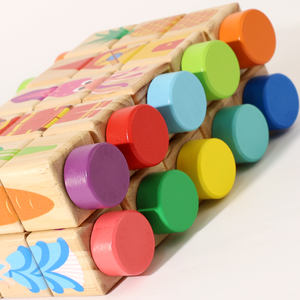 Jouets éducatifs en bois Montessori les plus vendus, puzzle rotatif d'animaux, entraînement <span class=keywords><strong>de</strong></span> la coordination œil-main, <span class=keywords><strong>pour</strong></span> garçons et filles - Product Image 2
