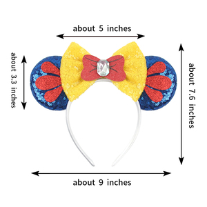 Hàng Mới Thời Trang Chuột Tai Tóc Phụ Kiện Dễ Thương Phim Hoạt Hình Sequin Bow Chuột Tai Headband Cho Đảng - Product Image 5