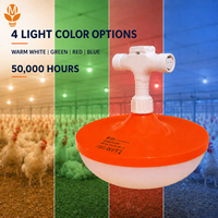 Lampe LED pour volailles 9W 48V DC IP67 Étanche Plug and Play Dimmable 0-100% Sans Scintillement pour Poulaillers et Cages à Poules Pondeuses