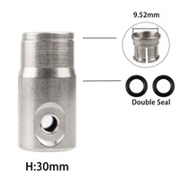 Accessoires de buse de brumisation en laiton 3/8 po, raccord rapide à enfoncer, bouchon à double trou 180° pour systèmes de refroidissement haute pression