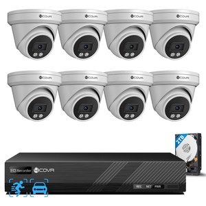 Sistema de Cámaras de Seguridad PoE de 8 Canales 4COVR, Disco Duro de 2 TB, 8X 6Mp 5Mp SMD AI Audio, Cámara IP PoE con Visión Nocturna, Vigilancia para el Hogar y Negocios - Product Image 1