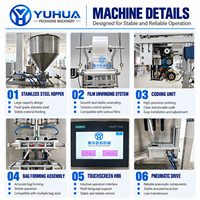 Machine d'emballage automatique à grande vitesse YH pour sachets de sauce chili, machine d'emballage pour sachets à trois côtés scellés, jus, lait liquide, sachets