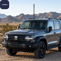 Antenne de voiture en acier inoxydable de 130 cm de long, support de montage rotatif à 360°, sans perçage, décorative/fonctionnelle, pour Jeep