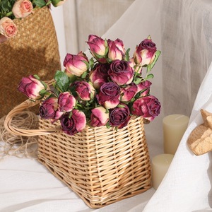 Bouquet de roses artificielles en soie, 49 cm de haut, simulation réaliste, décoration de mariage - Product Image 4