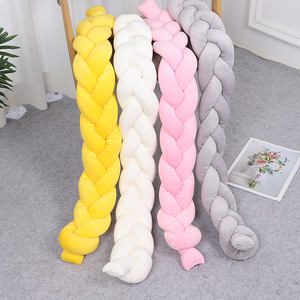 <span class=keywords><strong>Protector</strong></span> de Cuna Tejido a Mano con 3 Trenzas Largas, Decoración para Habitación Infantil, <span class=keywords><strong>Protector</strong></span> de Barandilla de <span class=keywords><strong>Cama</strong></span> Cómodo para Cuna - Product Image 3