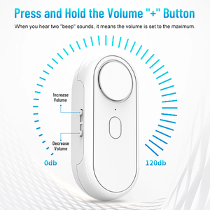 Système d'alarme intelligent pour maison à double capteur 2-en-1 : détecteur portable ABS de vibration et de rupture/d'ouverture de porte magnétique - Product Image 3