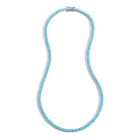 Collier chaîne tennis en turquoise bleue de 3 mm, vente en gros d'usine, stock disponible, bijoux de mode unisexe en vrac pour revendeurs