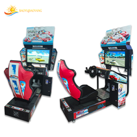Machine d'Arcade de Course Automobile en Intérieur | Simulateur Haute Vitesse avec Siège Vibratoire et Son Stéréo pour Lieu de Divertissement