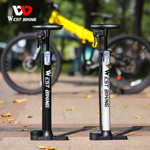 西自行车便携式迷你140磅/平方英寸高压充气地板手动泵丁字手柄可折叠底座自行车手动泵 - Product Image 3