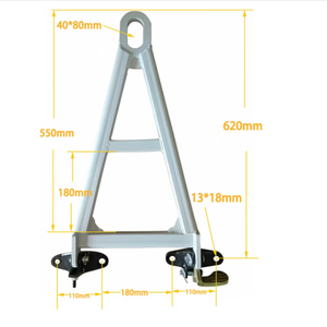 केस कार्टर हैवी ड्यूटी स्टील ट्रॉली स्टेशन के सामने और रियर हुक टर्नओवर रैक लोडिंग ट्रैक्टर ट्रेलर को हुक हैच - Product Image 1