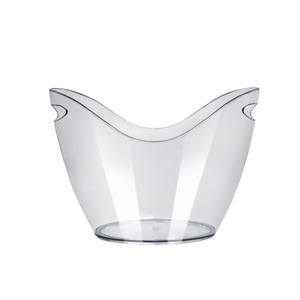 Transparent Boat Shape Ice <b>Bucket</b> <b>Plastic</b> Party Beverage Tub Minimalist Design Simple Style - Product Image 1